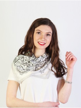 Paisley Print Square Scarf